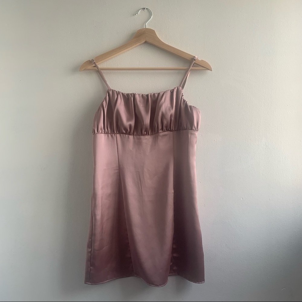 Mauve Satin Dress
